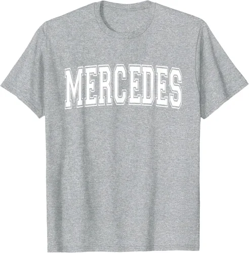 Vista 34 de MERCEDES TX TEXAS USA - Camiseta deportiva vintage estilo Varsity, Negro, S