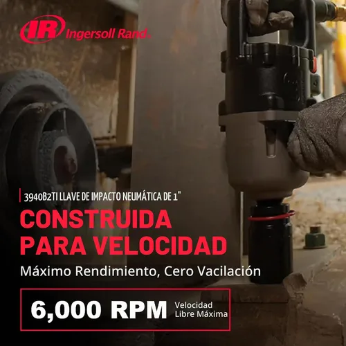 Vista 3 de Ingersoll Rand Ingersoll-Rand, 3940B2TI, Llave de impacto neumática, 1 In