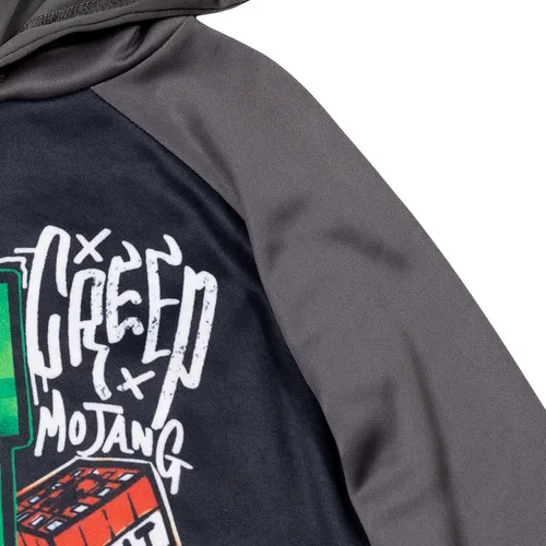 Vista 4 de Minecraft Creeper - Sudadera deportiva con capucha para niños pequeños a niños grandes