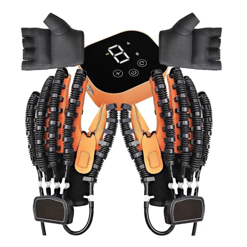 Vista 10 de Guantes robot de rehabilitación para ambas manos, equipo eléctrico para la función de la mano 2024, terapia de masaje para la recuperación de dedos