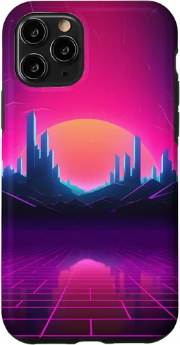 Vista 29 de Synthwave City Retrowave 80s Vaporwave Case for iPhone 17