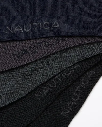 Vista 3 de Nautica Calcetines de vestir para hombre - Calcetines sólidos (10 unidades)