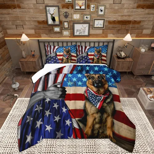 Vista 2 de Castle Fairy - Juego de funda de edredón con bandera estadounidense tamaño King, ropa de cama para niñas y adolescentes, funda de edredón con Multi