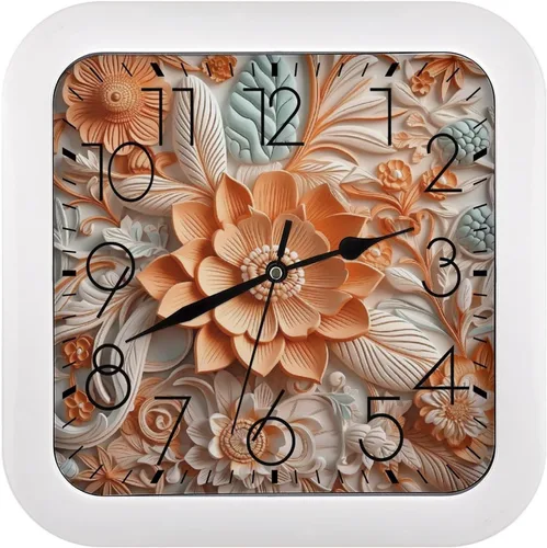 Vista 22 de 10" Square Modern Wall Clock,Animal Panther Print Kitchen Clocks Wall Battery Operated,Silent Non Ticking Unique Funny Cute Wall Clock for Living