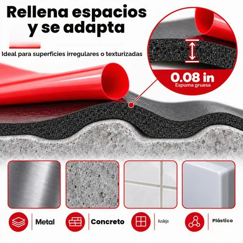 Vista 5 de LLPT Cinta adhesiva de espuma doble cara de 1 pulgada x 50 pies, adhesiva duradera, resistente a la intemperie para rellenar huecos, adjuntar, unir