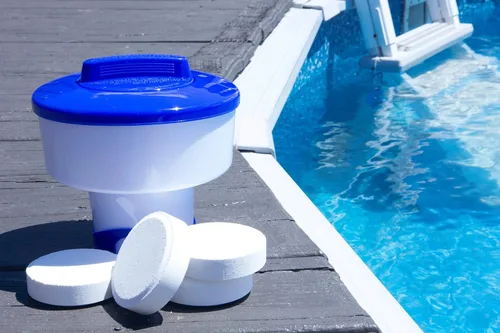 Vista 2 de HYDROTOOLS BY SWIMLINE 8725 Dispensador de productos químicos de gran capacidad para piscina y spa, compatible con bromo y cloro soporta tabletas