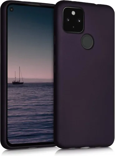 Vista 11 de kwmobile Funda compatible con Google Pixel 4a 5G - Funda protectora de silicona TPU suave y delgada - Arctic Night