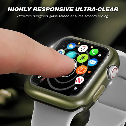 Vista 5 de ORIbox Funda ultradelgada compatible con Apple Watch Series 3 y Apple Watch Series 2, TPU HD, funda protectora completa resistente a los arañazos