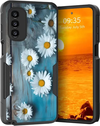 Vista 283 de para Moto G Play 4G 2024, funda de dos capas híbrida resistente y a prueba de golpes, PC duro + silicona suave protectora para Motorola Moto G Play