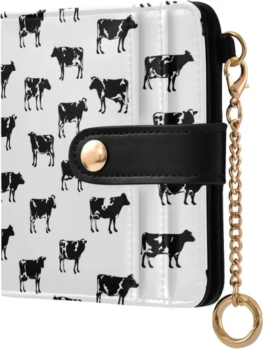 Vista 19 de Red Heart Black - Cartera para mujer, con bloqueo RFID, pequeña, delgada, tarjetero, plegable, compacta, de piel sintética, con bolsillo