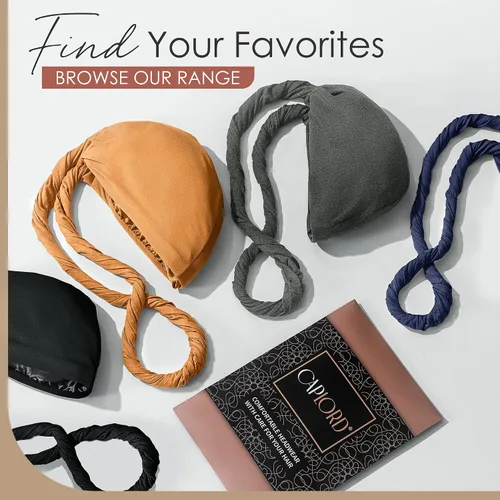Vista 7 de Turbante Halo con Forro de Satén de Seda Envolvente de Cabeza Preajustado Gorro de Calavera para Hombres y Mujeres Gorro para Dormir Cubierta