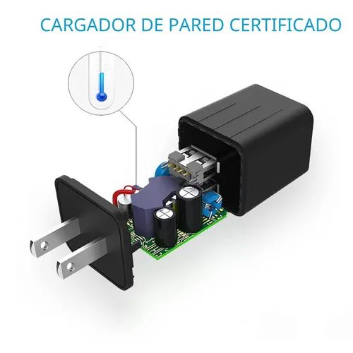 Vista 6 de Cargador rápido para iPhone, cargador de iPhone de carga rápida, paquete de 2 cargadores de pared USB de doble puerto, adaptador de bloque