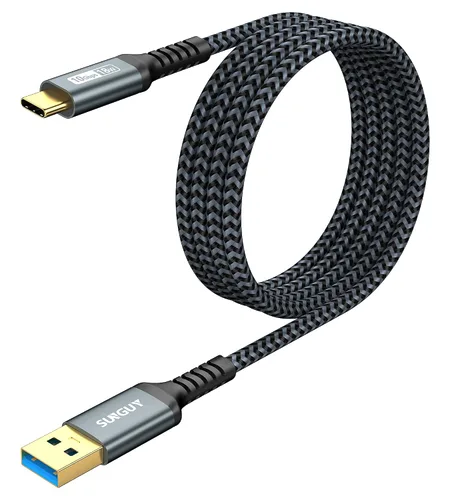 Vista 12 de SUNGUY Cable USB C para Android Auto de 10 Gbps, 1.5 pies 3A USB 3.1 Gen 2, carga rápida y transferencia de datos, cable USB C CarPlay, compatible