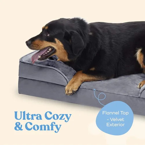 Vista 7 de Sofá cama ortopédica para perros – Camas ultra cómodas para perros grandes – Cama transpirable e impermeable para mascotas – Sofá cama de espuma