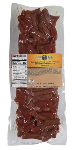Vista 3 de Enlaces de aperitivos de carne Sugar River, puntas y trozos 2 libras (Palo de carne de res original)