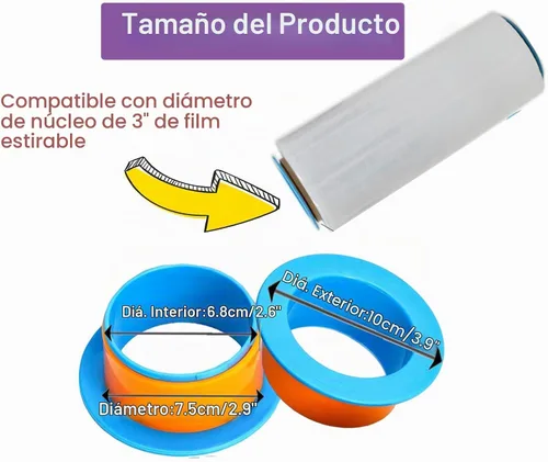 Vista 2 de 3 pares de película elástica de plástico protector de mano, mango protector de película elástica, extractor de película manual, compatible