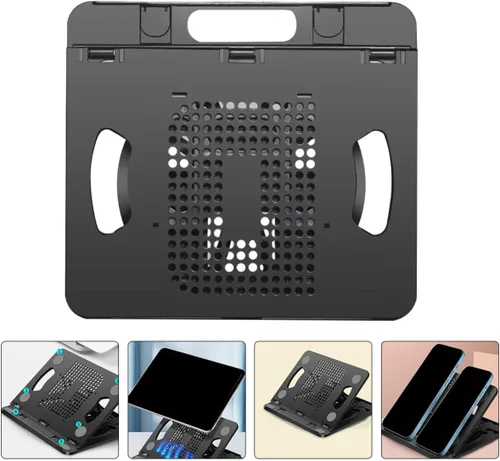 Vista 9 de Soporte plegable para portátil con 8 posiciones, soporte de plástico