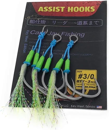 Vista 13 de Capt Jay - Ganchos de ayuda de pesca, Jigging Slow Fast Jigs Stinger Hook para bailar y pescar