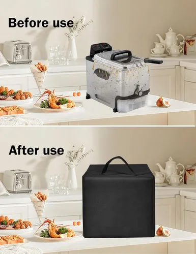 Vista 6 de Funda de nailon resistente para freidora de aire resistente al agua y al calor para freidora T-fal 3.5L para freidoras eléctricas totalmente