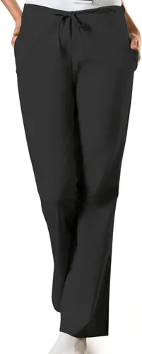 Vista 2 de Cherokee Workwear 4101 - Pantalones de uniforme quirúrgico para mujer, tiro natural, pierna acampanada, cordón ajustable
