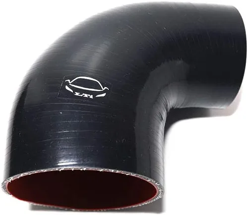 Vista 5 de Manguera de silicona reforzada de 4 capas de alto rendimiento de 2"-2.25" ID codo reductor acoplador de 90 grados para turbo/intercooler/tubería