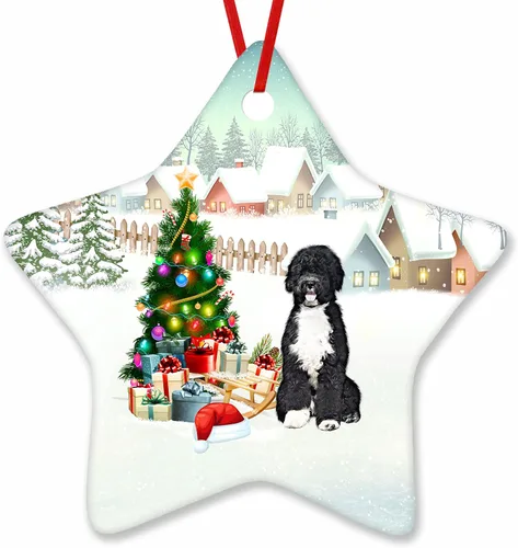 Vista 59 de Prezzy Airedale Terrier - Adorno para decoración de árbol de Navidad, regalos lindos para amantes de los perros, para familiares y amigos, nuevo