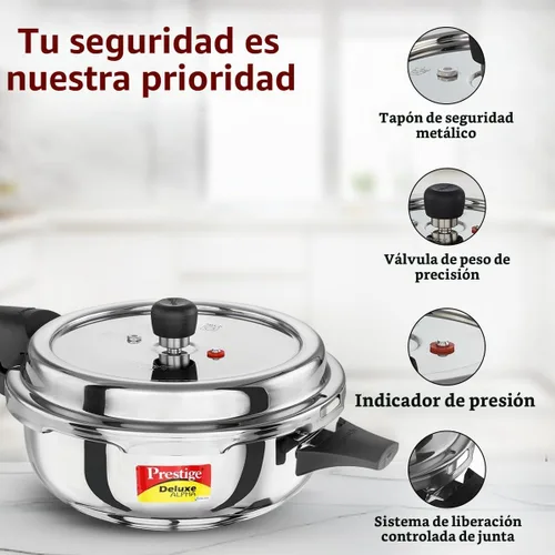 Vista 6 de Prestige Olla a presión PRASVSP, Senior Pan 4L, PLATA