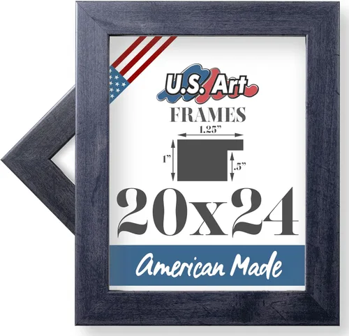 Vista 93 de Marco de fotos de 4 x 6 pulgadas, acabado envuelto suave, plano de 1.25 pulgadas de ancho, bronce oscuro envejecido, 100% madera americana compuesta