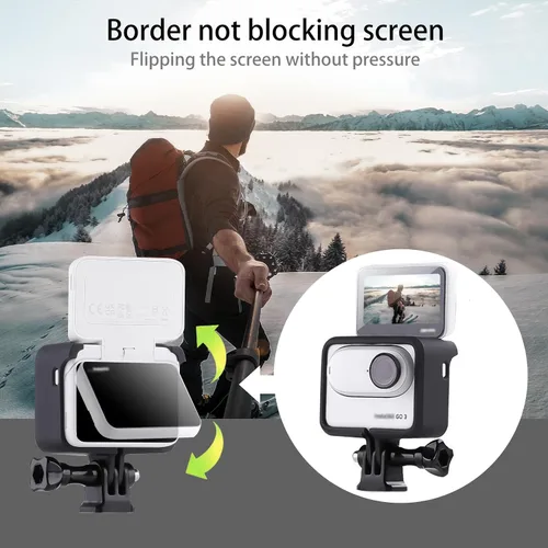 Vista 5 de Soporte de montaje para marco Insta360 GO 3 / GO 3S, funda protectora para montaje en jaula Accesorios