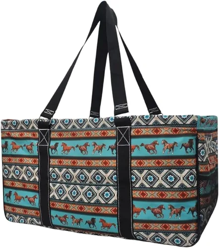 Vista 80 de NGIL Bolsa de comestibles reutilizable extra grande plegable de gran tamaño para comestibles, almacenamiento, picnic, playa, Estampado
