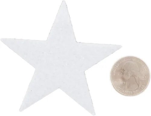 Vista 4 de Playfully Ever After Pegatinas de estrella de fieltro de 3 pulgadas, color rojo, blanco y azul, 22 piezas