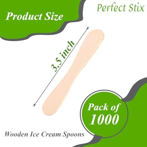 Vista 2 de Perfect Stix. Cucharas catadoras de madera. De 3,5 pulgadas de longitud (Paquete de 1000)