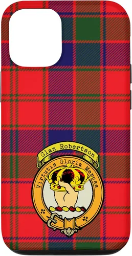 Vista 28 de Robertson Clan Scottish Crest and Tartan Case for iPhone 16