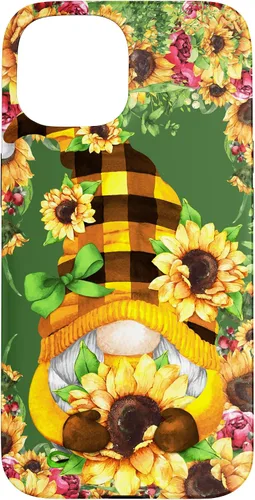 Vista 6 de iPhone 16 Unique Summer Gnome For Hippie With Cute Sunflower Gnomie Case