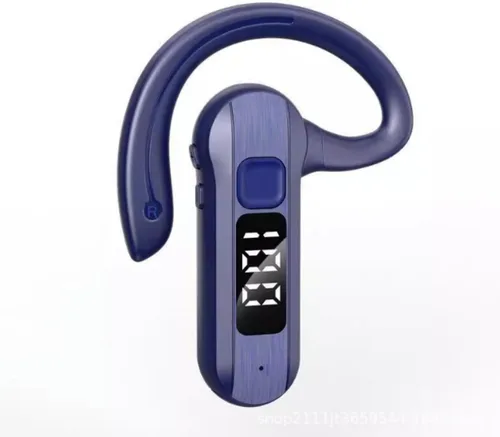 Vista 12 de Auriculares inalámbricos Bluetooth con gancho para la oreja, auriculares sin enchufe con micrófono, auriculares con cancelación de ruido de una sola