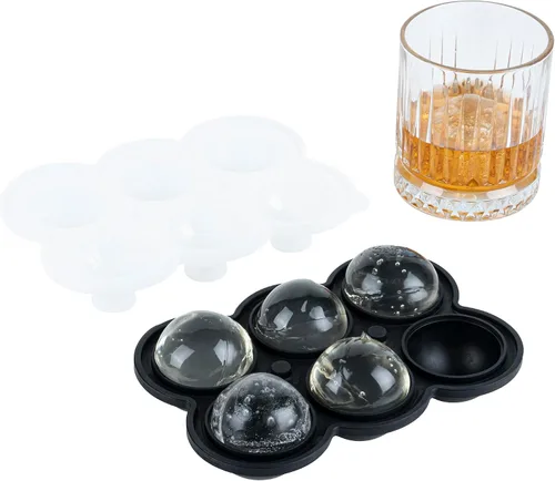 Vista 10 de Restaurantware Molde de hielo de silicona negra, 7.4 x 4.6 pulgadas