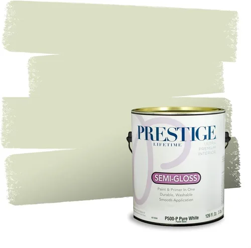 Vista 272 de Prestige Paints - Pintura exterior e imprimación en uno, 1 galón, plano, compatibilidad comparable con el color menta «Whipped Mint» de Behr