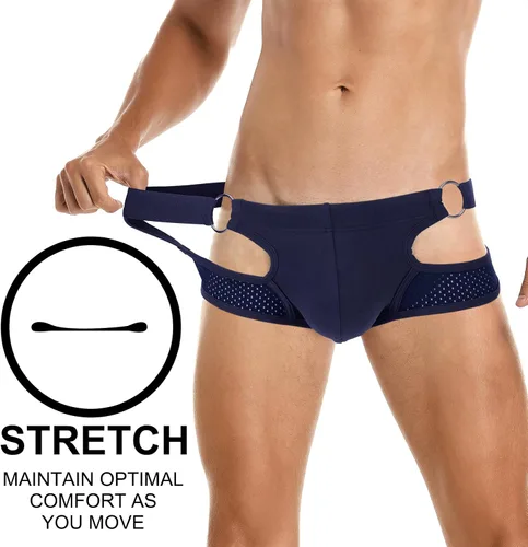 Vista 108 de SKYSPER Jock Strap Athletic Supporter para hombres Sexy Jockstrap Ropa interior masculina