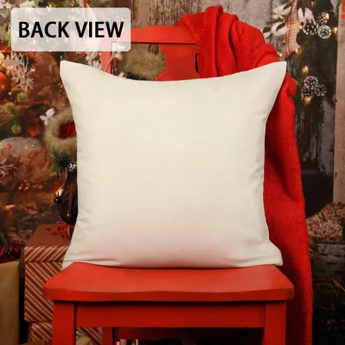 Vista 5 de Fundas de Almohada Navideñas Estilo Granja 16x16 Juego de 4 Decoraciones de Vacaciones de Invierno Navidad Funda de Cojín Rústica para Sofá Sillón