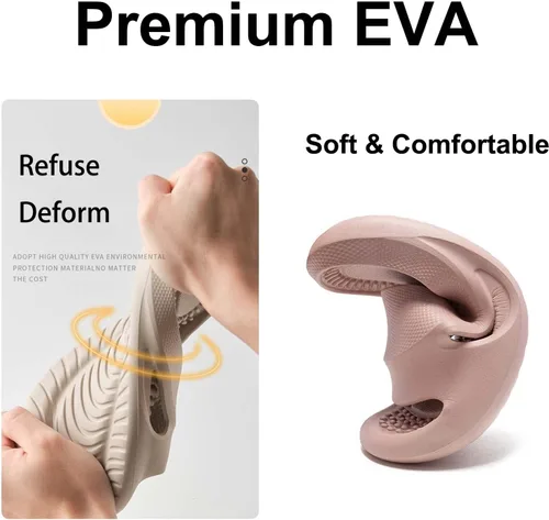 Vista 4 de Pantuflas de masaje para mujeres y hombres, sandalias de ducha con punta abierta, zapatos de verano para casa, para baño, fascitis plantar