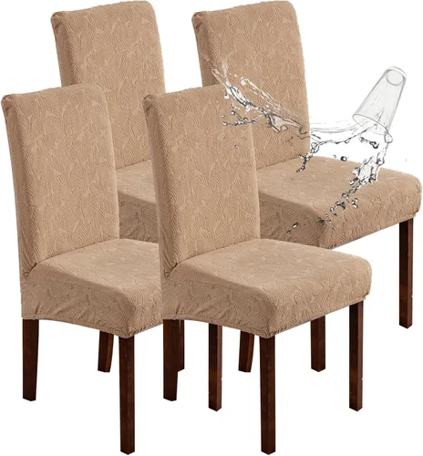 Vista 19 de Fundas impermeables para sillas de comedor, fundas elásticas para sillas Parsons, para comedor, cocina, funda protectora para silla de comedor