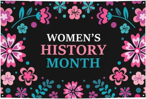 Vista 25 de Día de la Mujer Marzo es el Mes de la Historia de la Mujer Pancarta de 70 x 35 pulgadas Fondo de fotografía de fiesta de vacaciones