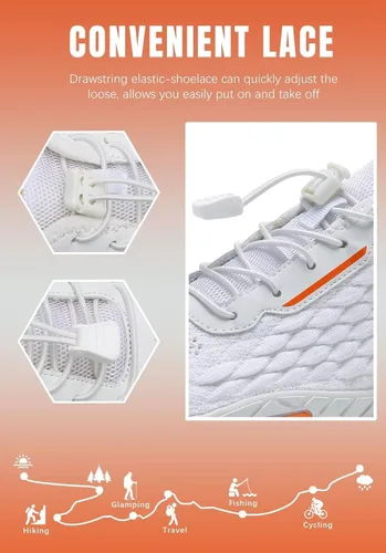 Vista 6 de WateLves Zapatos de agua para hombre y mujer, zapatos de natación para playa, descalzos, atléticos, de secado rápido, calcetines acuáticos
