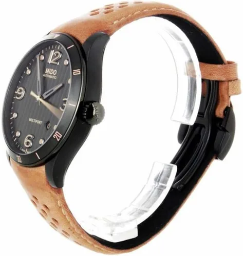 Vista 4 de Mido Multifort Adventure M0254073606110 - Reloj suizo automático para hombre - esfera de bronce - 1654in - M0254073606110 Gris plomizo Correa