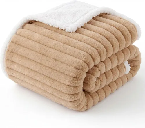 Vista 12 de Bedsure ComfyFleece® - Mantas impermeables para perros pequeños Crema