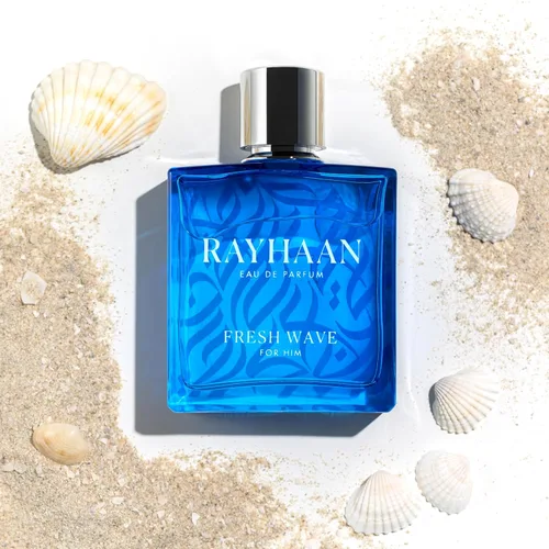 Vista 3 de Rayhaan Fresh Wave - Eau de Parfum en espray para hombre, 3.4 onzas