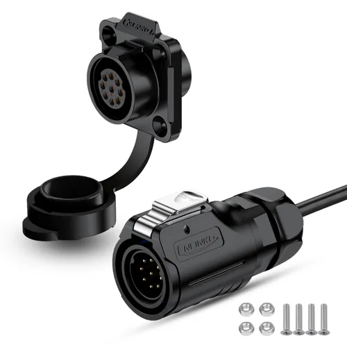 Vista 21 de CNLINKO Conector Circular de Panel IP68 M16 de Plástico de 3 Pines Macho y Hembra Eléctrico Impermeable Arnés de Cables Automático Soldadura