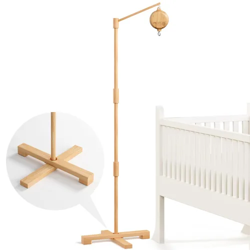 Vista 7 de FEISIKE Brazo móvil para cuna de bebé, brazo móvil de 57.4 pulgadas para cuna de madera para decoración de guardería, soporte para bricolaje