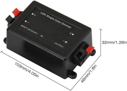 Vista 5 de BZONE DC 12-24V LED tira de luz de un solo color inalámbrico RF controlador remoto atenuador para SMD 5050 3528 tira de luces LED de un solo
