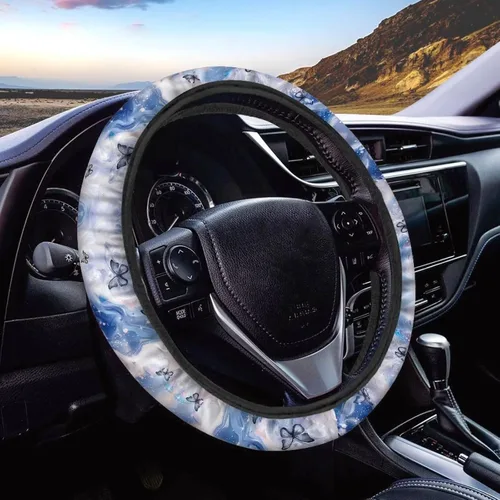 Vista 11 de Asian Dragon - Funda universal para volante de automóvil, accesorios interiores de automóvil, lavable, transpirable, funda para volante